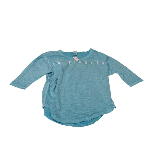 Top 3/4 Sleeve By Pink In Aqua, Size:Xs