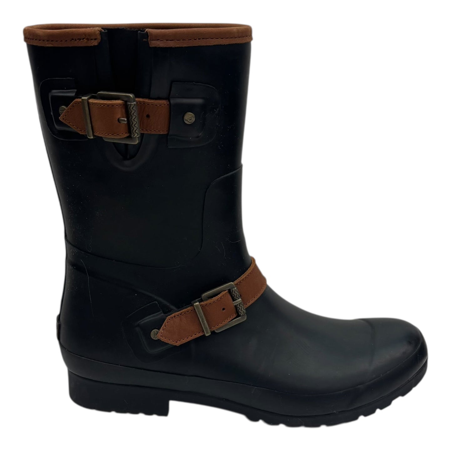 Boots Rain By Sperry In Black & Tan, Size:10