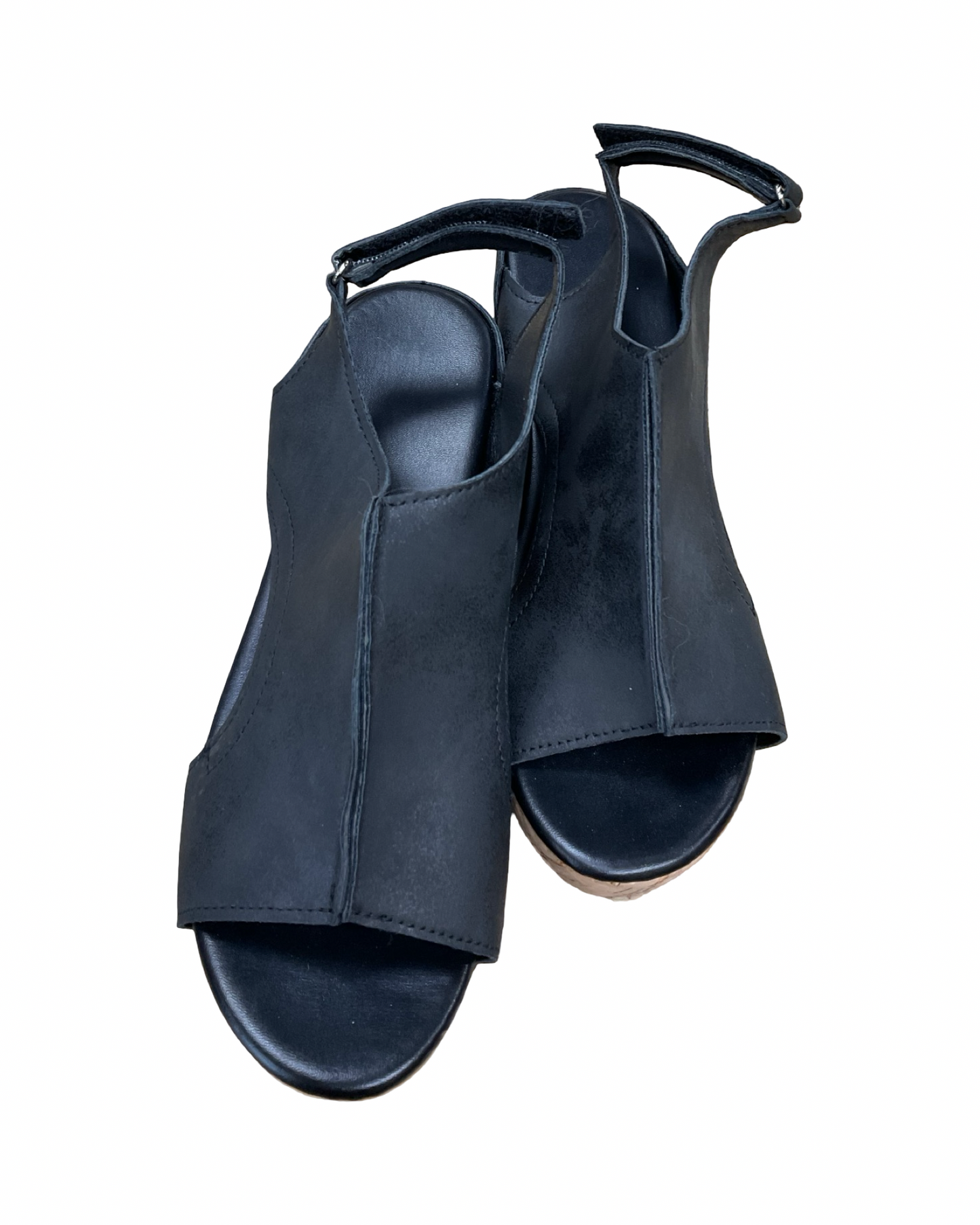 Sandals Heels Platform By Clothes Mentor In Black, Size:7.5