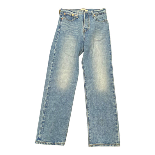 Jeans Straight By Levis In Blue Denim, Size:2