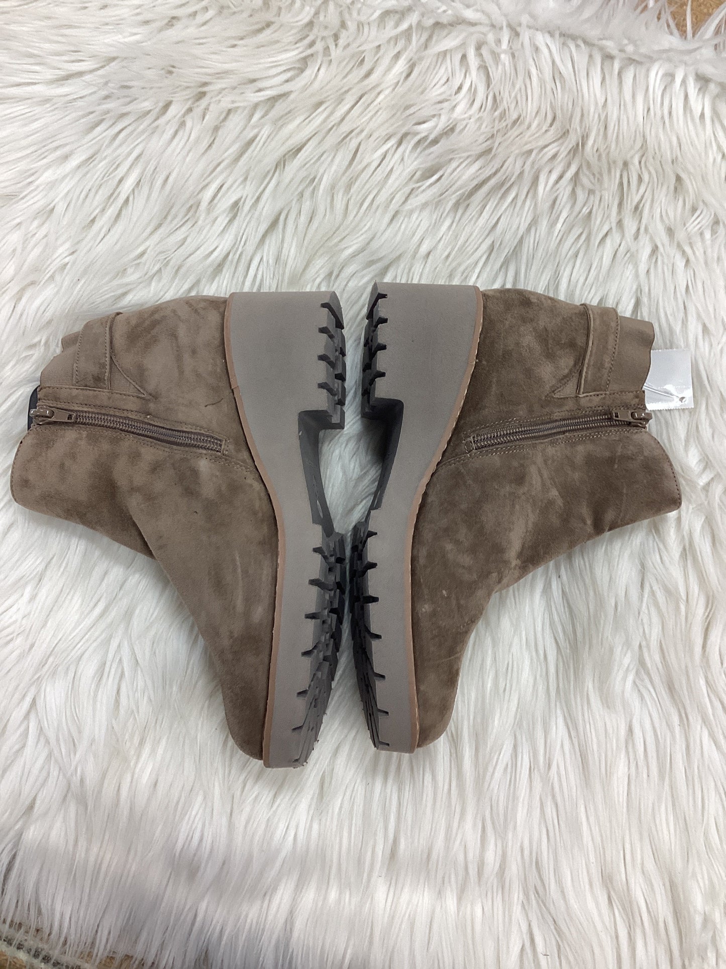Boots Ankle Heels By Giani Bernini In Taupe, Size:7.5