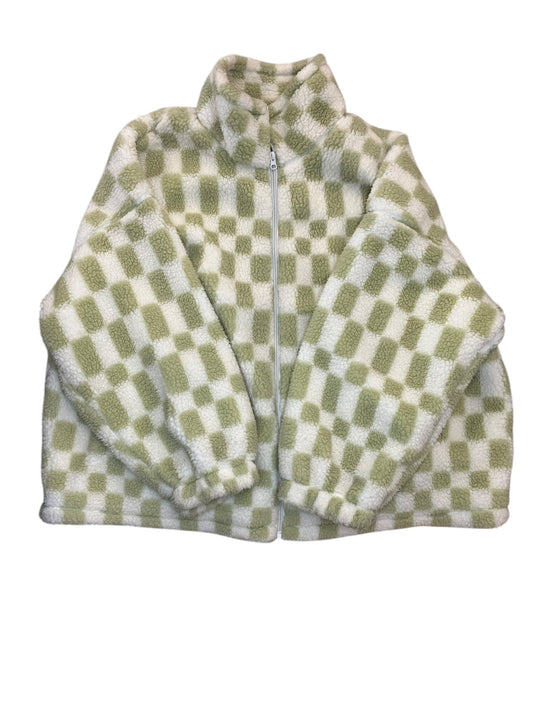 Jacket Faux Fur & Sherpa By A New Day In Green, Size:2X