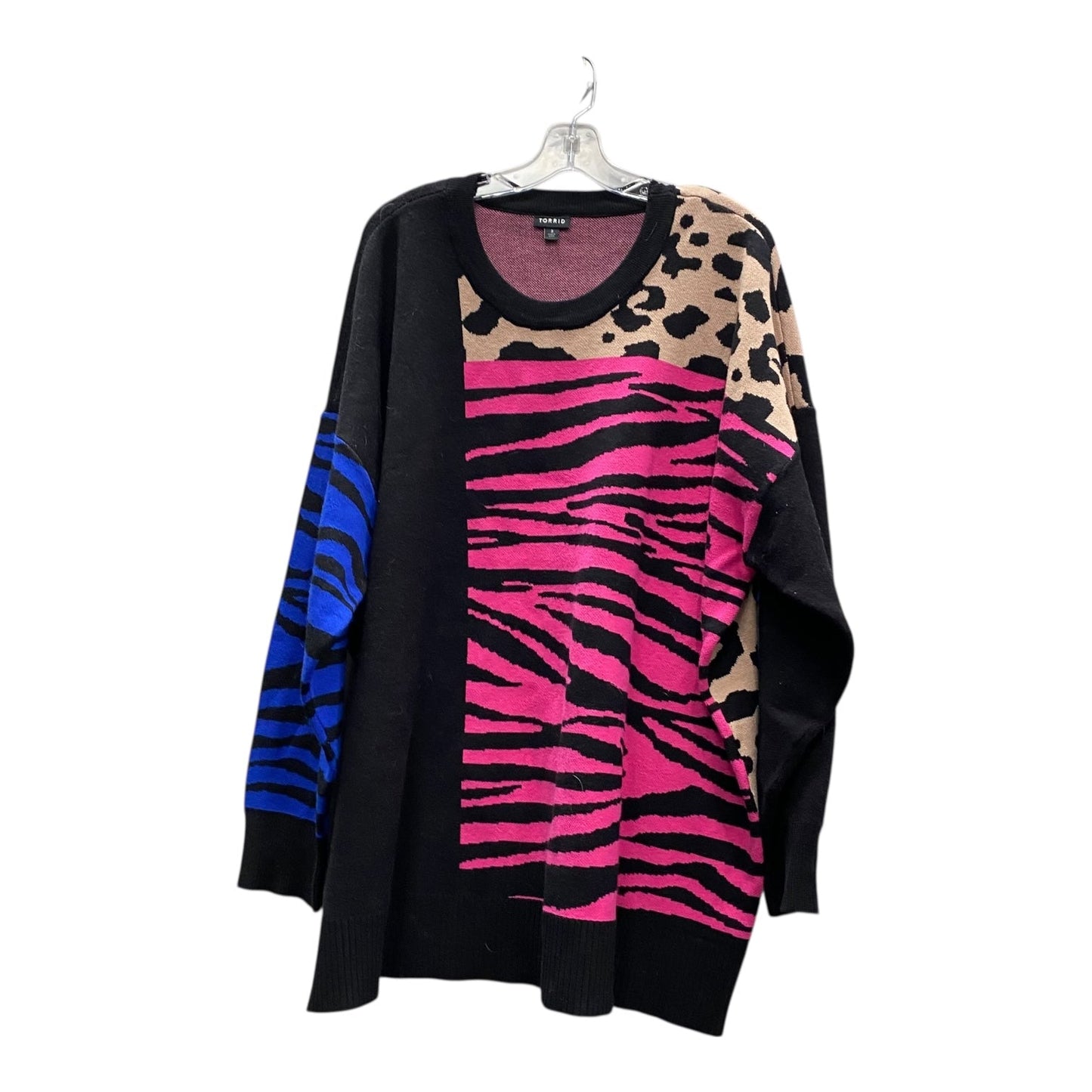 Sweater By Torrid In Black & Pink, Size:3X