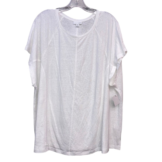 Top Ss Basic By J. Jill In White, Size:3X
