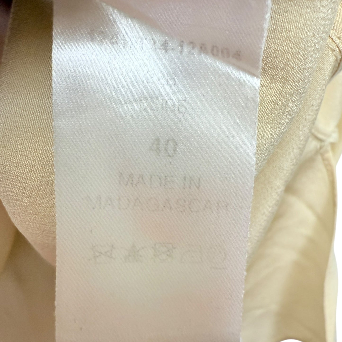 Ruffled Silk Pleated Blouse Designer By Chloe In Cream, Size: US 8/FR 40