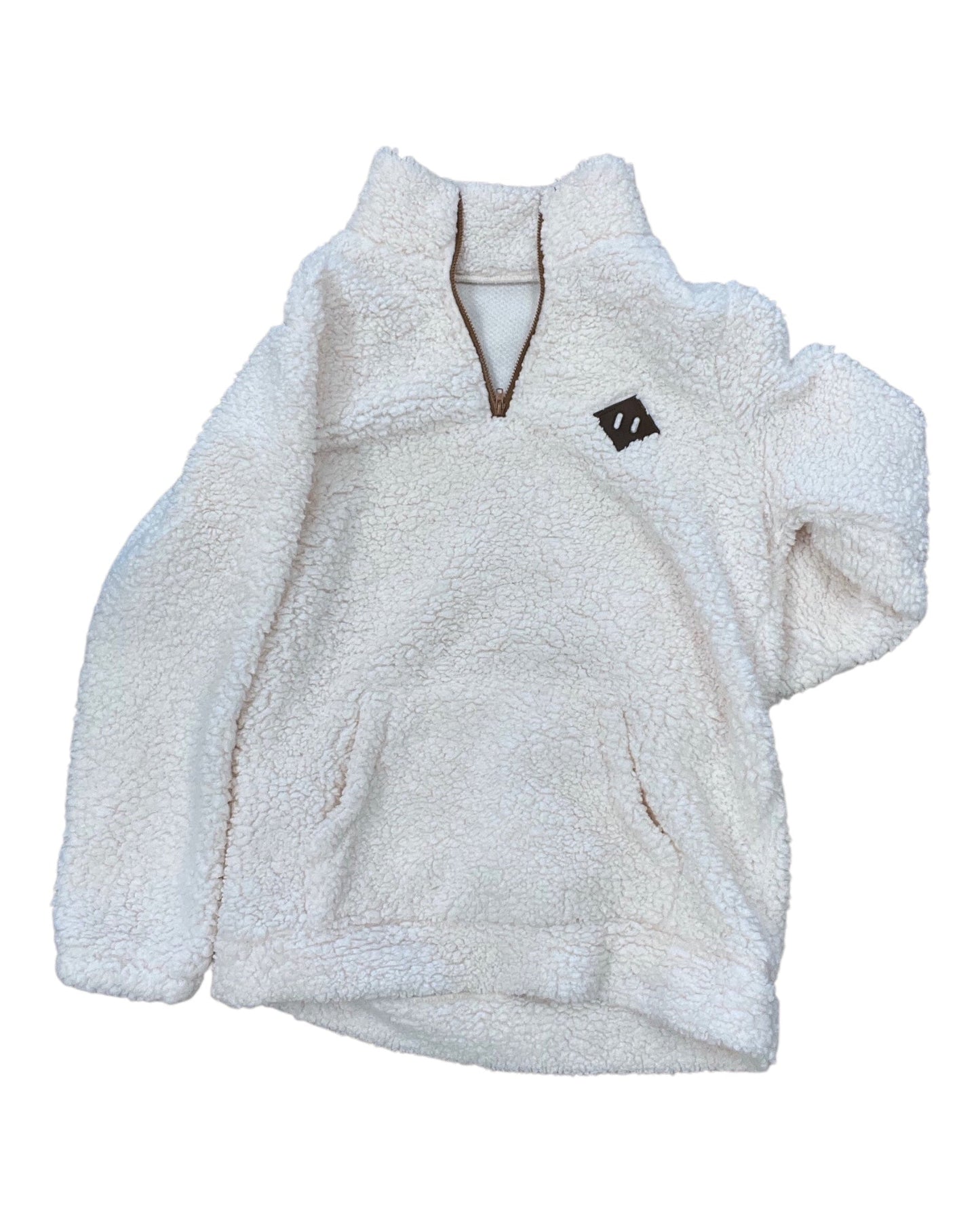 Sweatshirt Collar By Clothes Mentor In Cream, Size:S