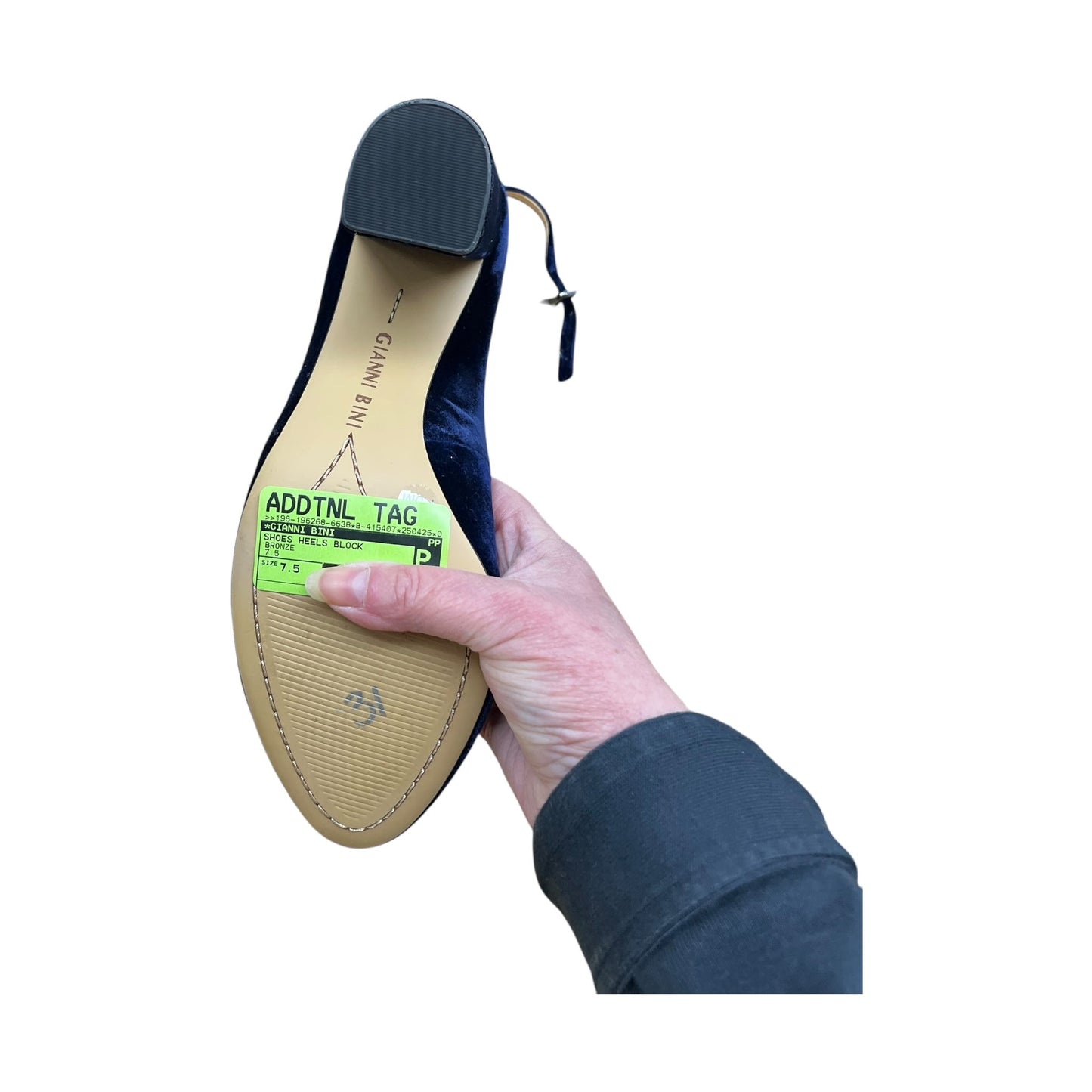 Shoes Heels Block By Gianni Bini In Blue, Size:7.5