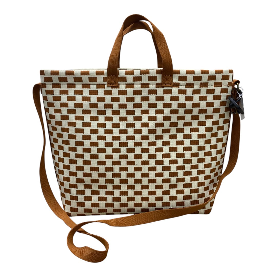 Handbag By Duluth Trading In Brown & Cream, Size:Large