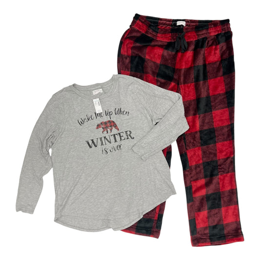 Pajamas 2Pc By Maurices In Black & Red, Size:1X