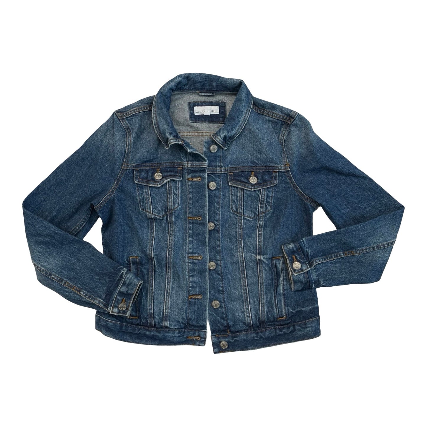 Blazer By Loft In Blue Denim, Size:S
