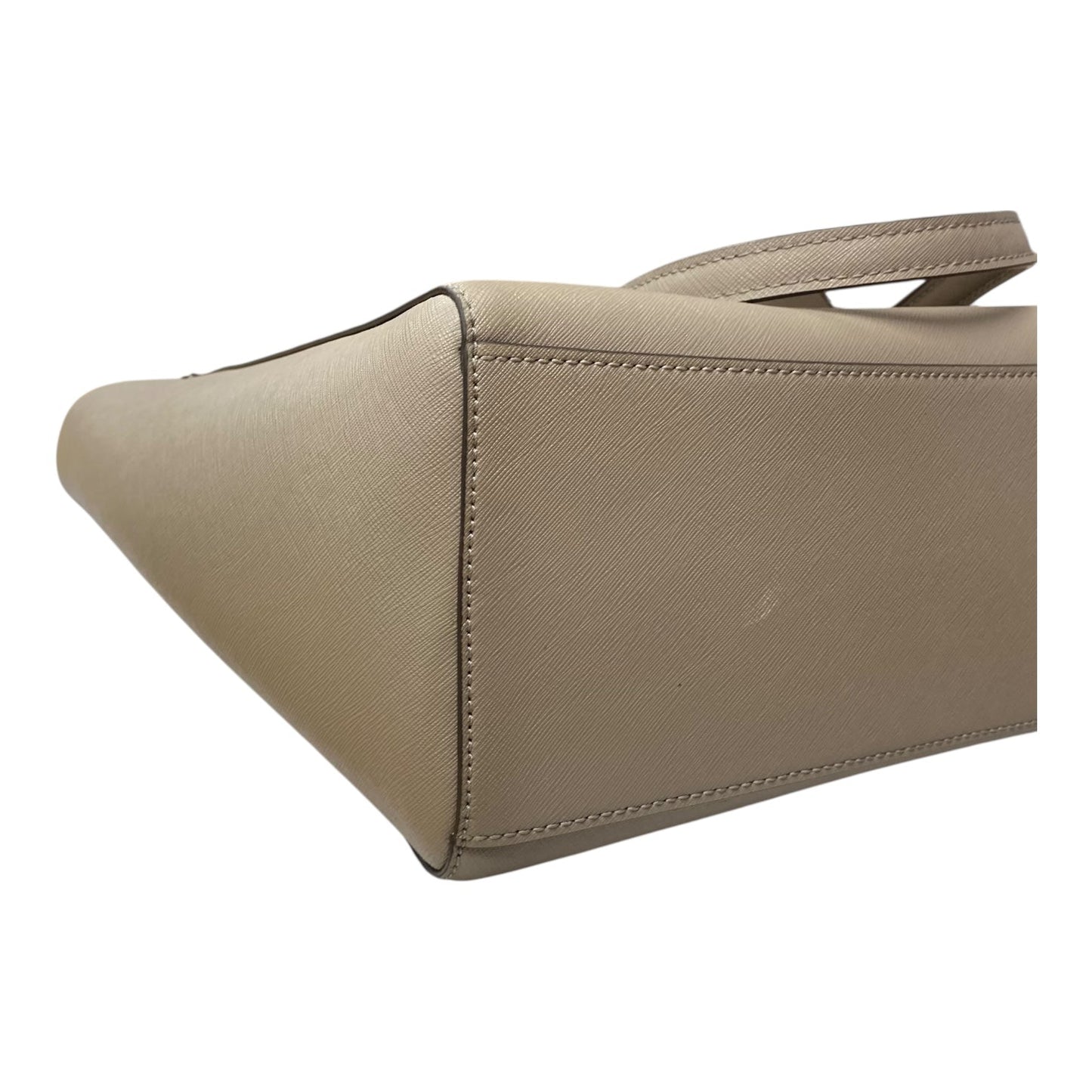 Handbag Designer By Tory Burch In Taupe, Size:Large