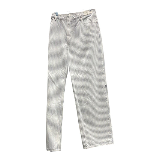 Jeans Wide Leg By Abercrombie And Fitch In Blue & White, Size:16