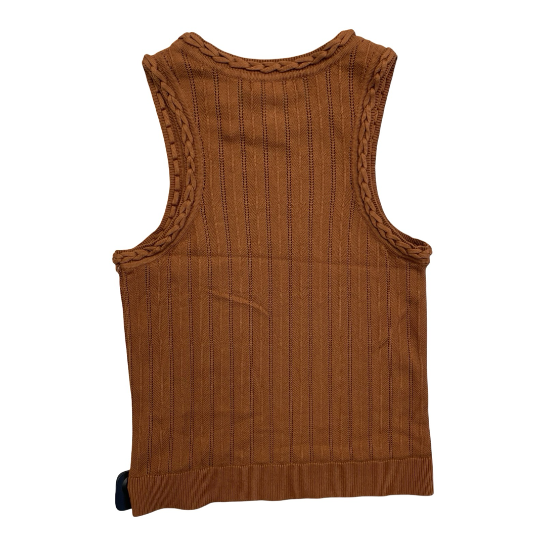Top Sleeveless By Design History In Brown, Size:S
