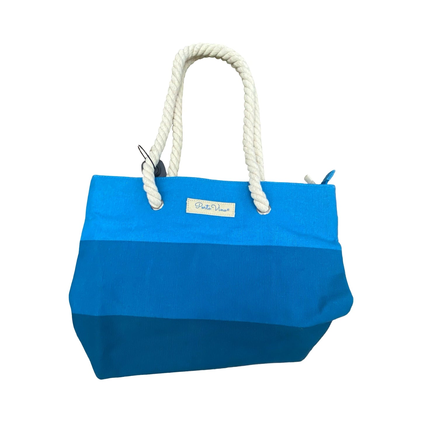 Tote By Porto Vino In Blue & Tan, Size:Medium