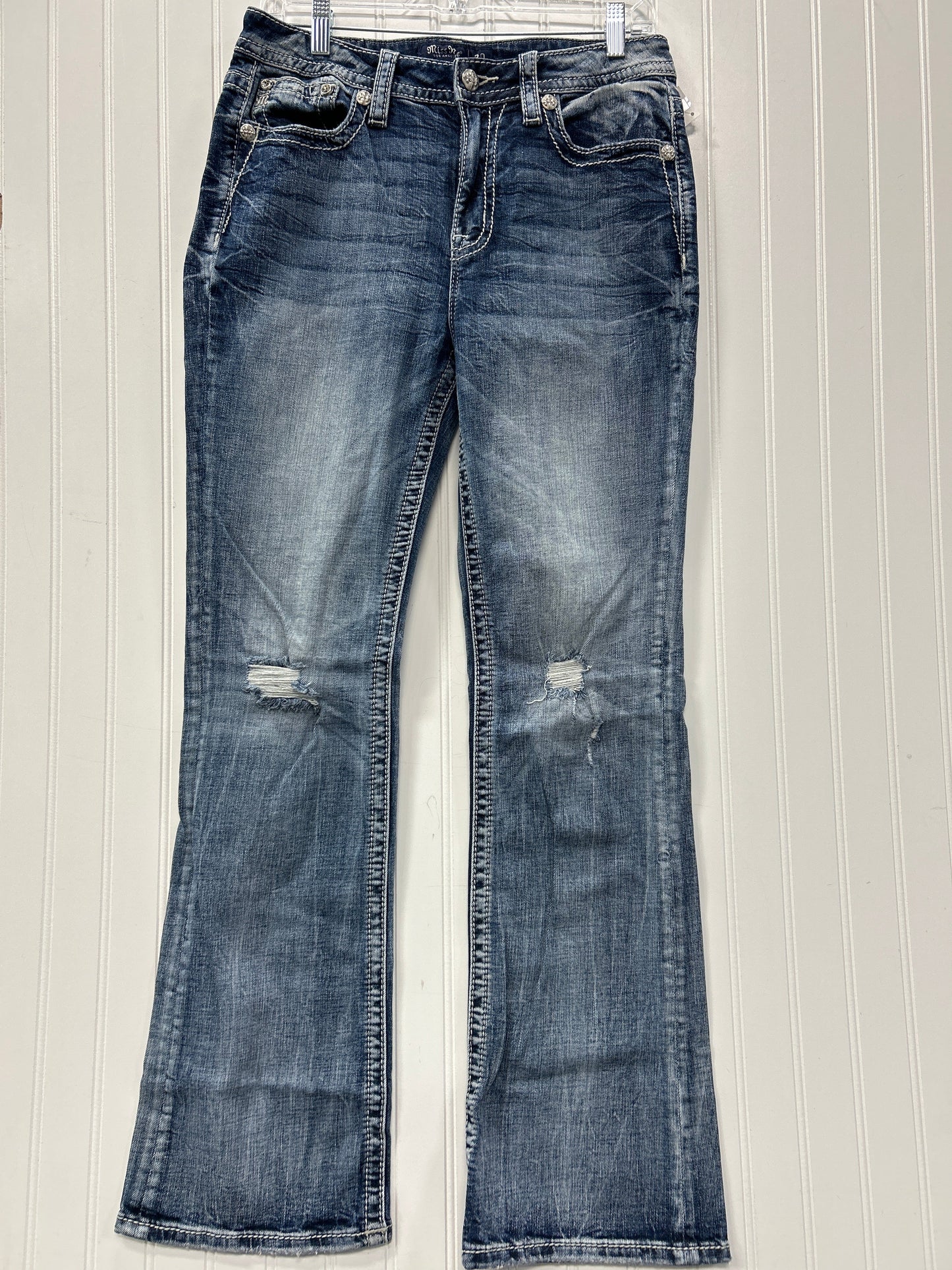 Jeans Boot Cut By Miss Me In Blue Denim, Size:8