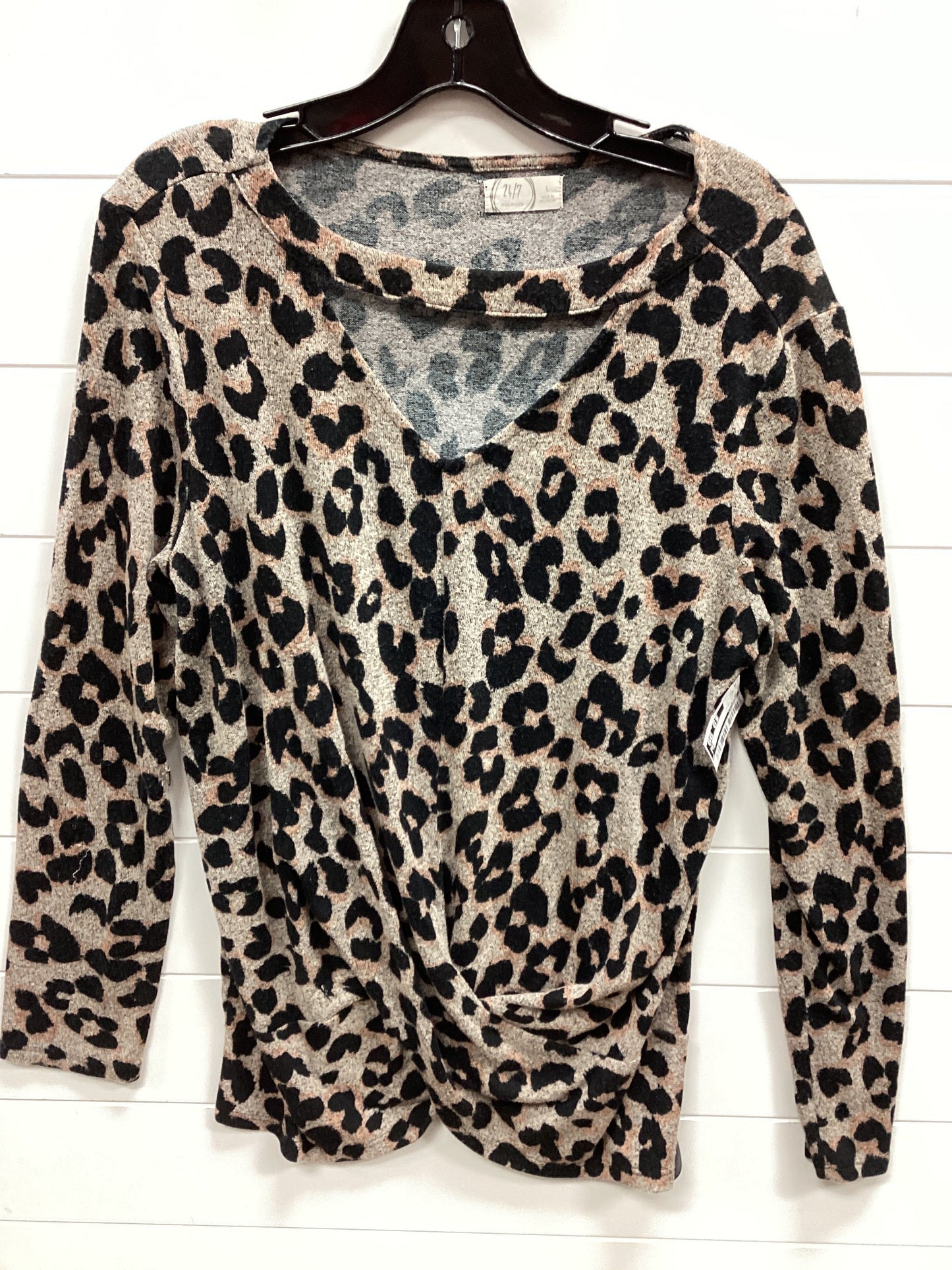 Top Ls By Maurices In Animal Print, Size:L