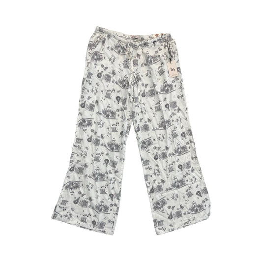 Pants Wide Leg By Sincerely Jules In Cream & Grey, Size:L