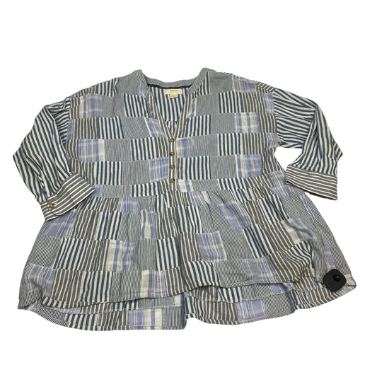 Top Ls By Maeve In Blue & White, Size:S