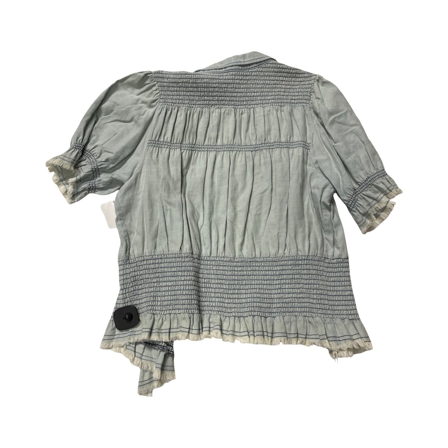Top Ss By Pilcro In Blue Denim, Size:Xl