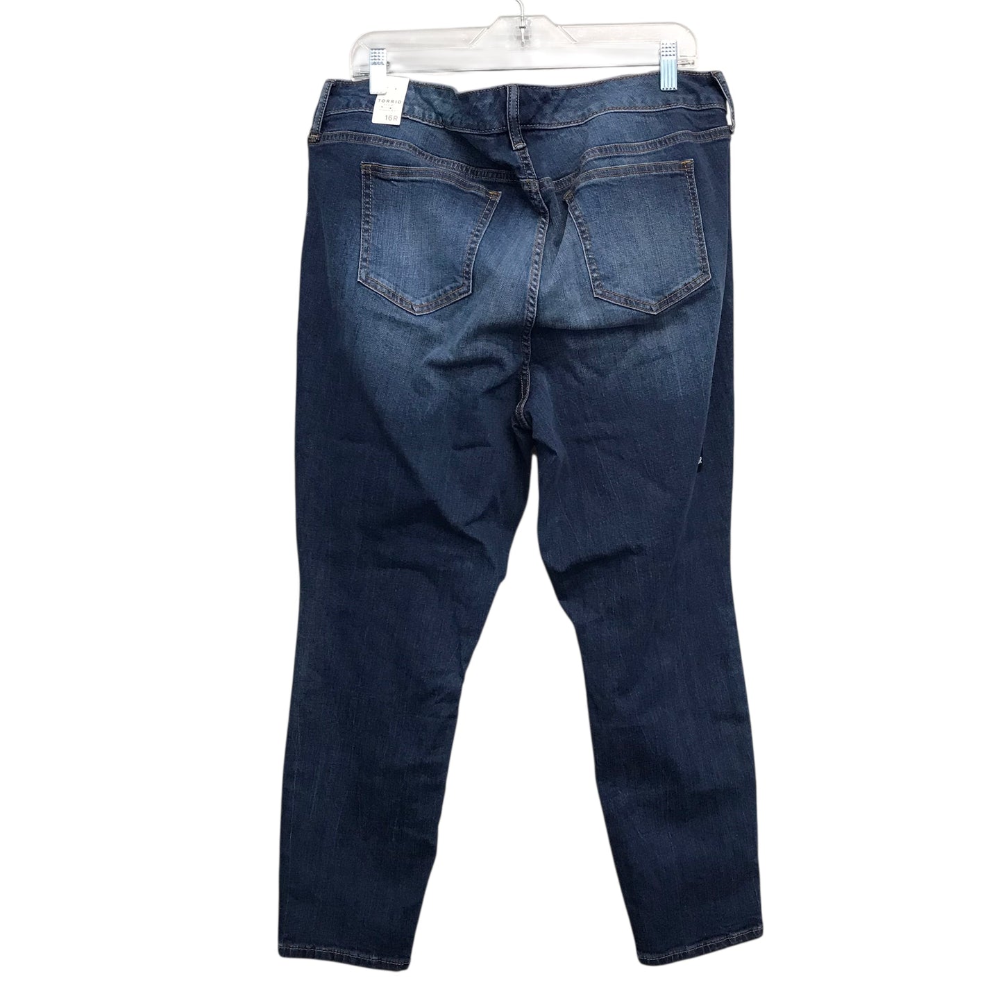 Jeans Skinny By Torrid In Blue Denim, Size:16