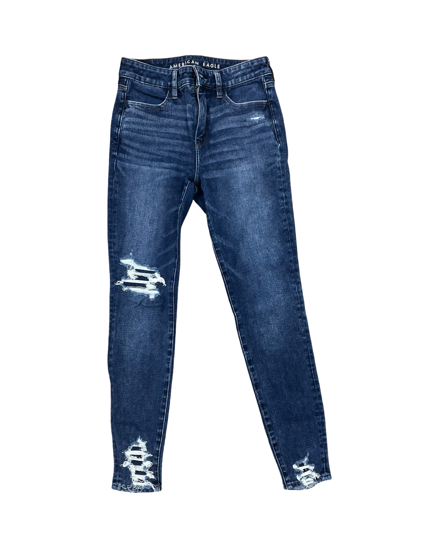 Jeans Skinny By American Eagle In Blue Denim, Size:6