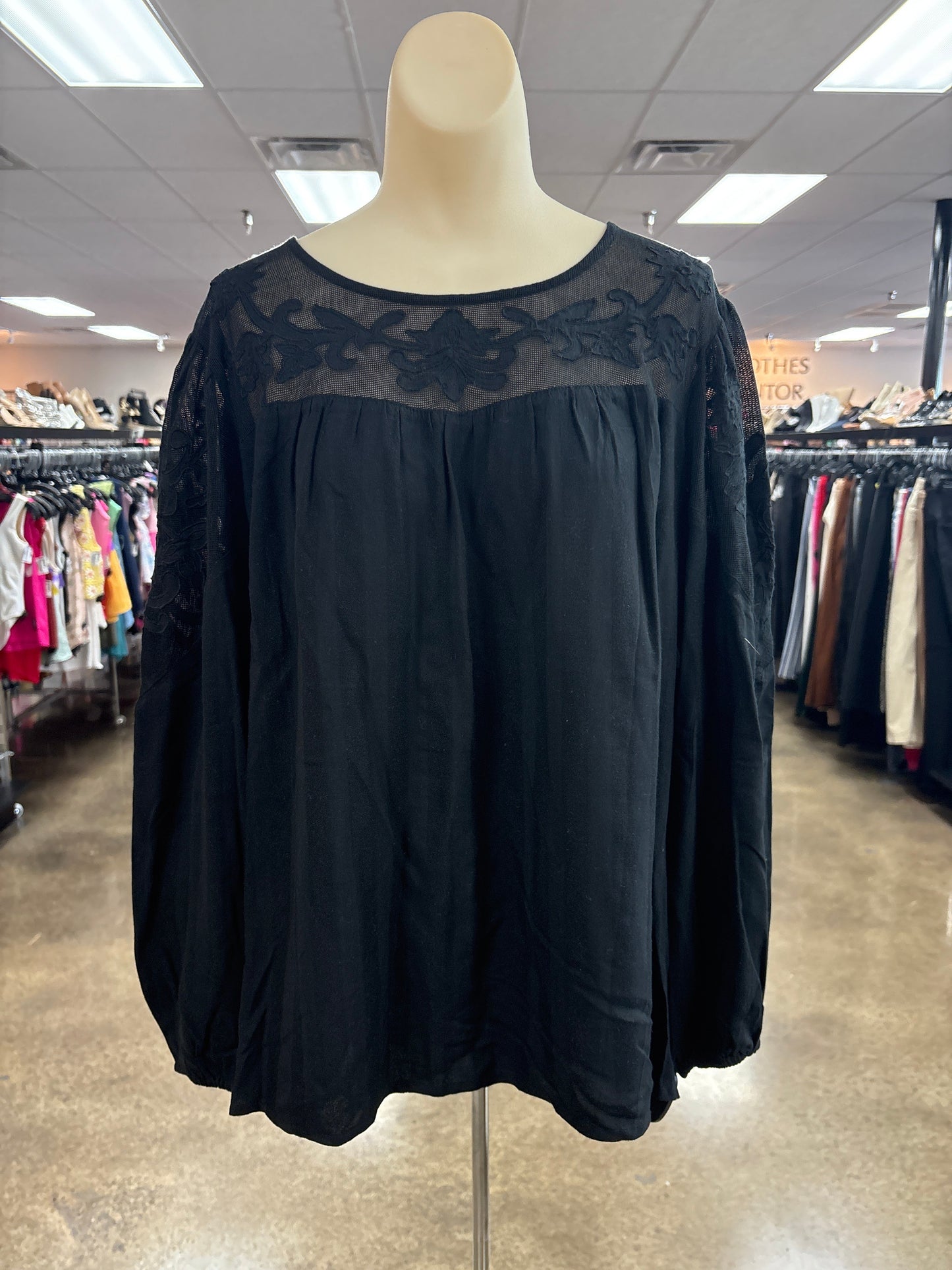 Top Ls By J. Jill In Black, Size:Xl