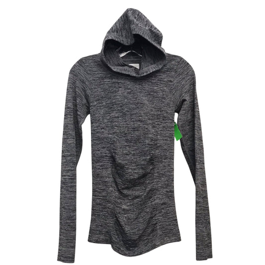 Athletic Top Ls Hoodie By Athleta In Black & Grey, Size:Xs