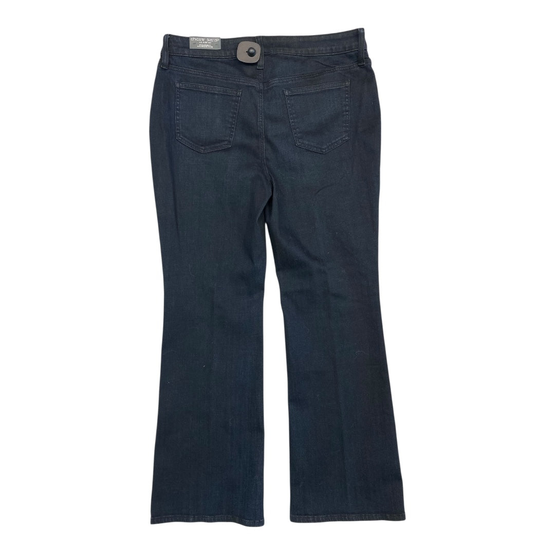 Jeans Straight By Chicos In Blue Denim, Size:10P