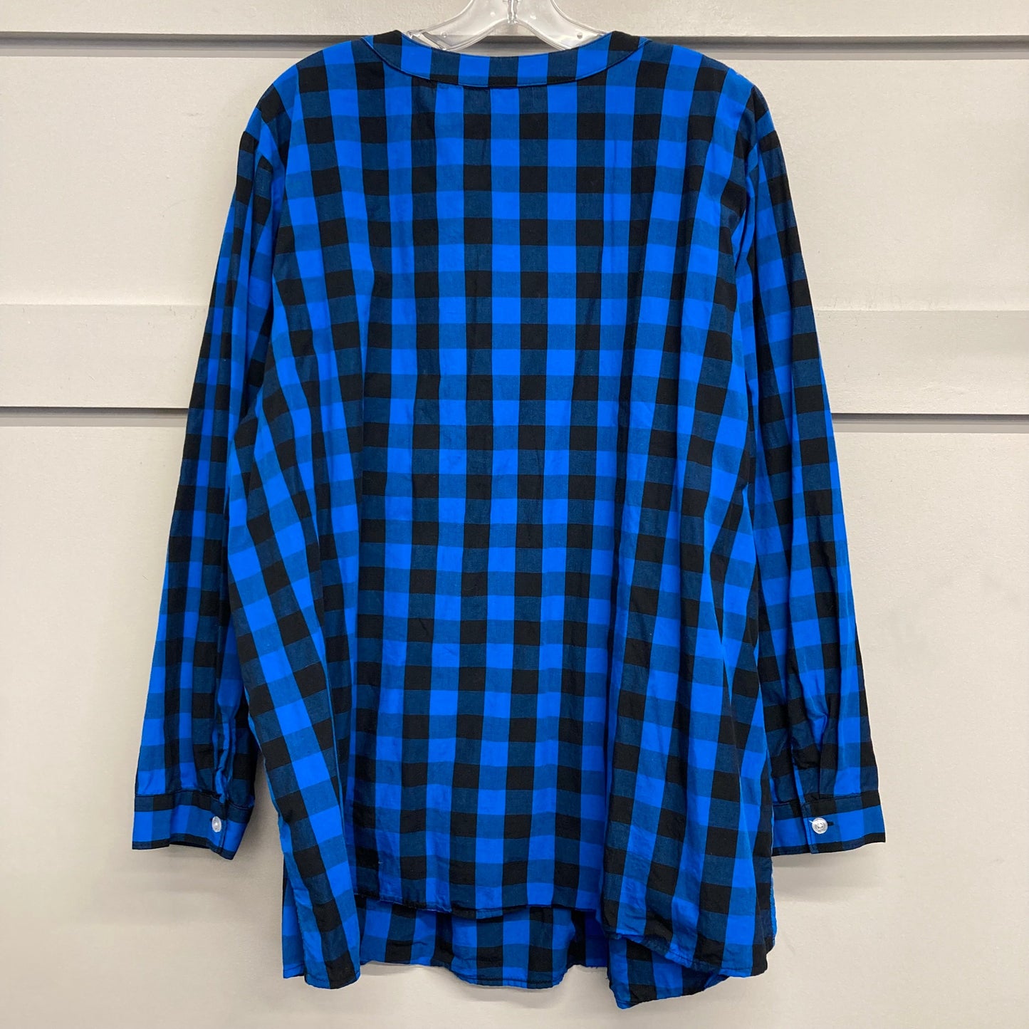 Top Ls By Woman Within In Black & Blue, Size:3X