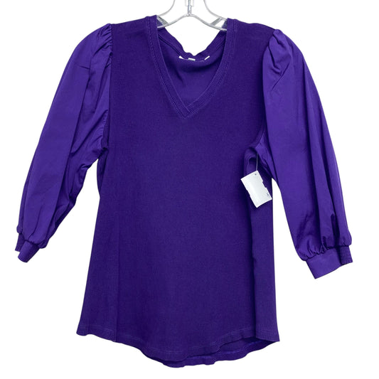 Top 3/4 Sleeve By Chicos In Purple, Size:L