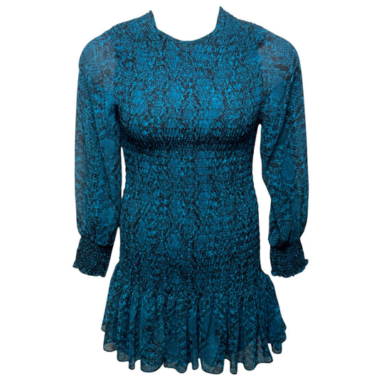 Roisin Dress Designer By Misa In Teal Snake, Size: M