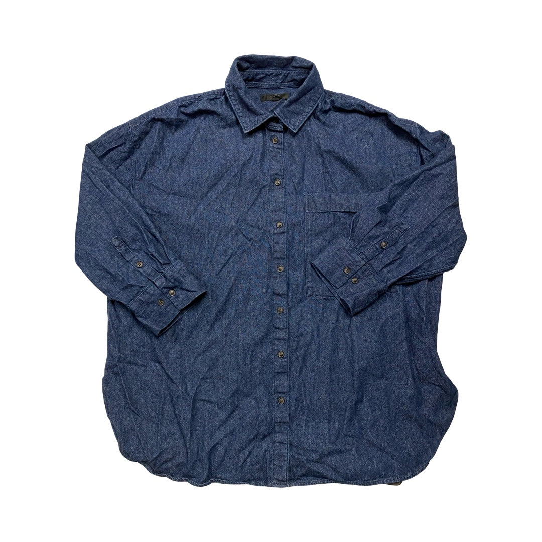 Top Ls By Banana Republic In Blue Denim, Size:Xl