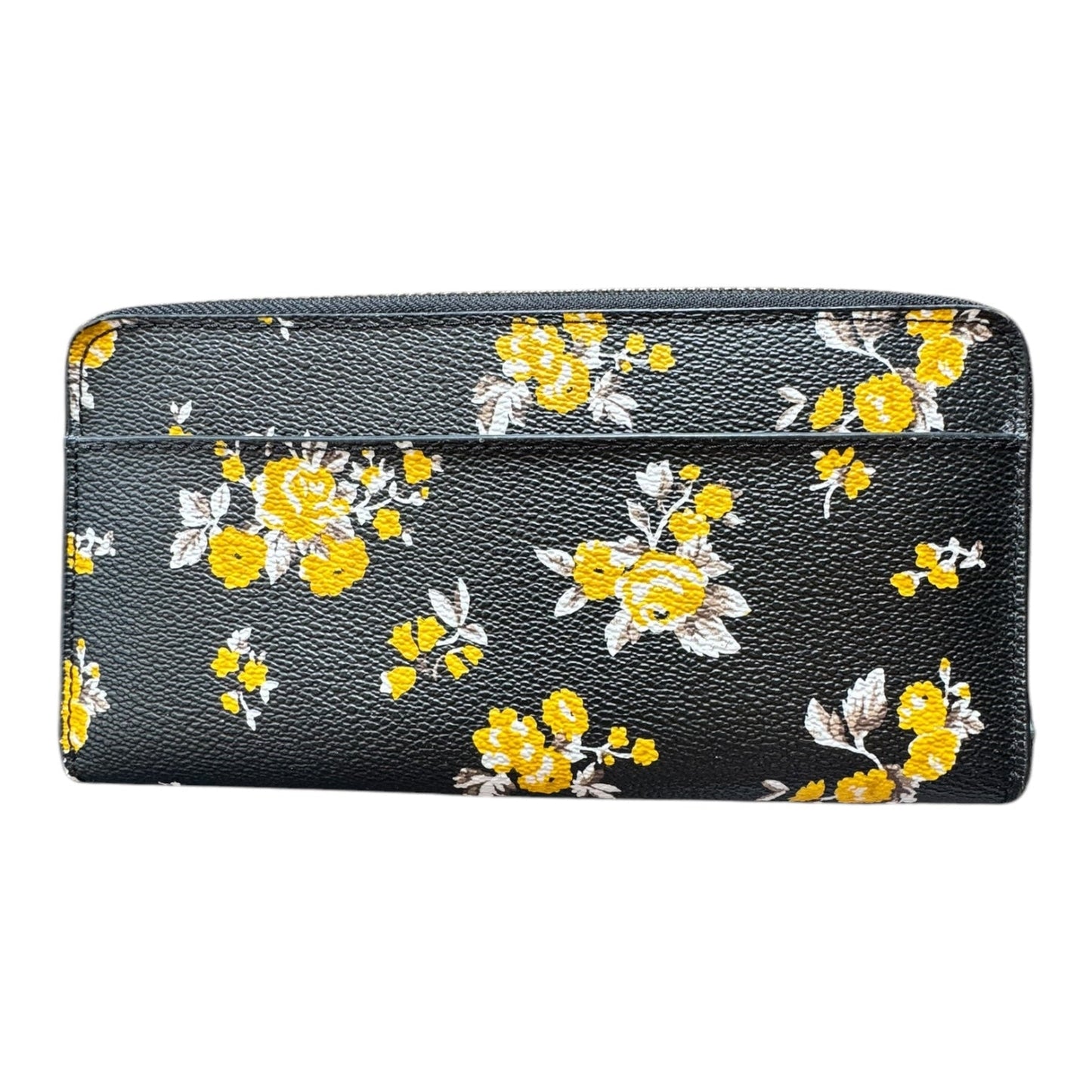 Wallet Designer By Coach In Black & Yellow, Size:Large