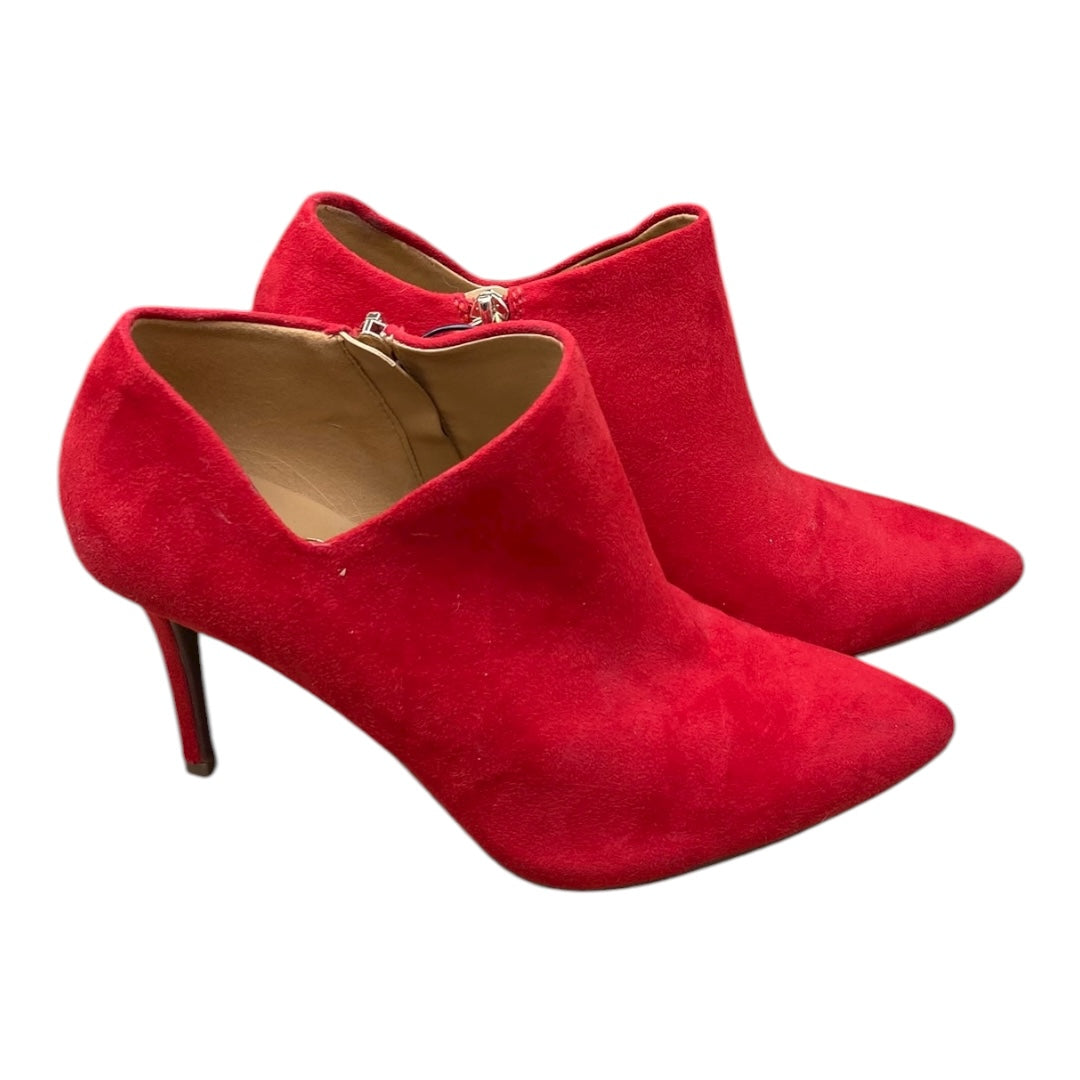 Boots Ankle Heels By Jessica Simpson In Red, Size:7