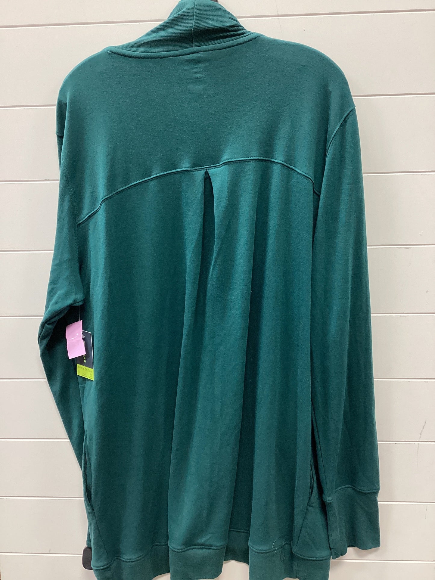 Cardigan By Tek Gear In Green, Size:1X