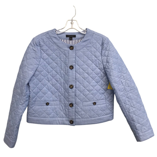 Jacket Puffer & Quilted By Ann Taylor In Blue, Size:M