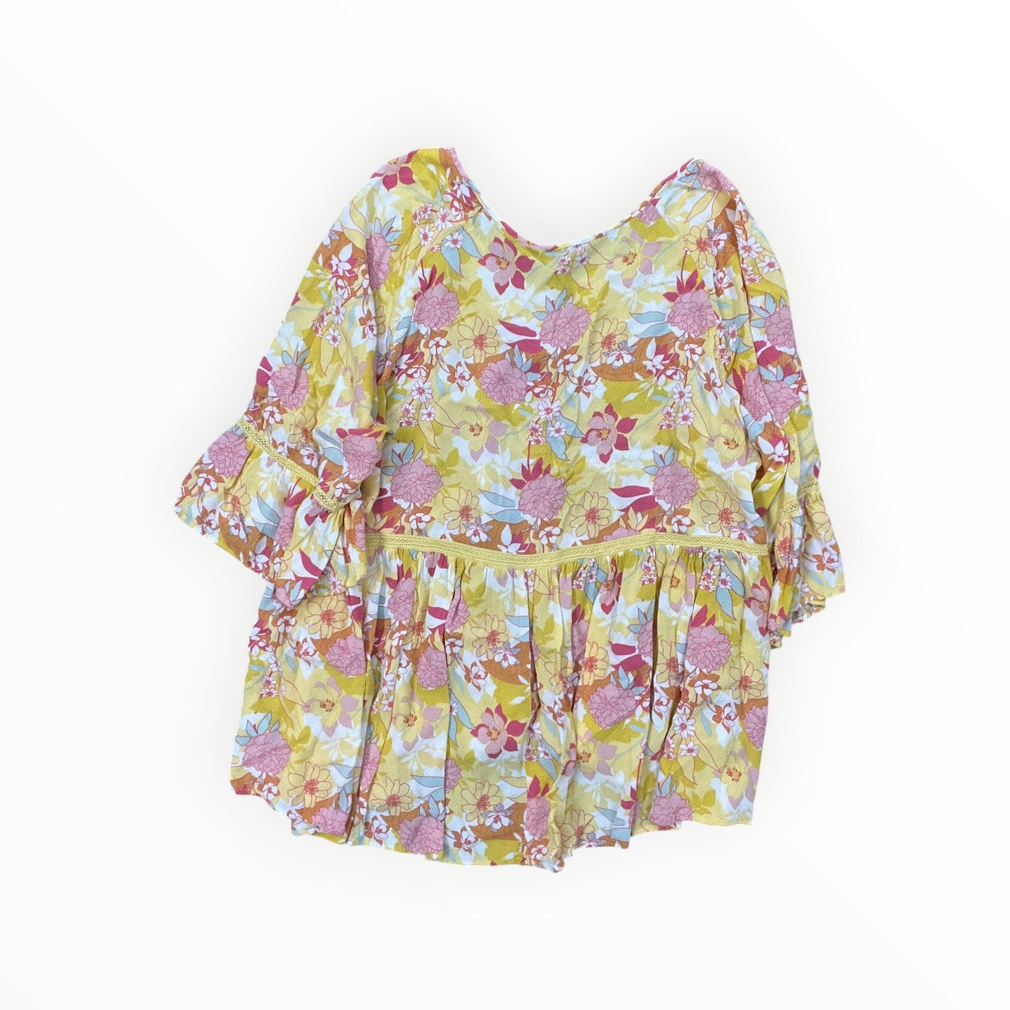 Top 3/4 Sleeve By Torrid In Yellow, Size:3X