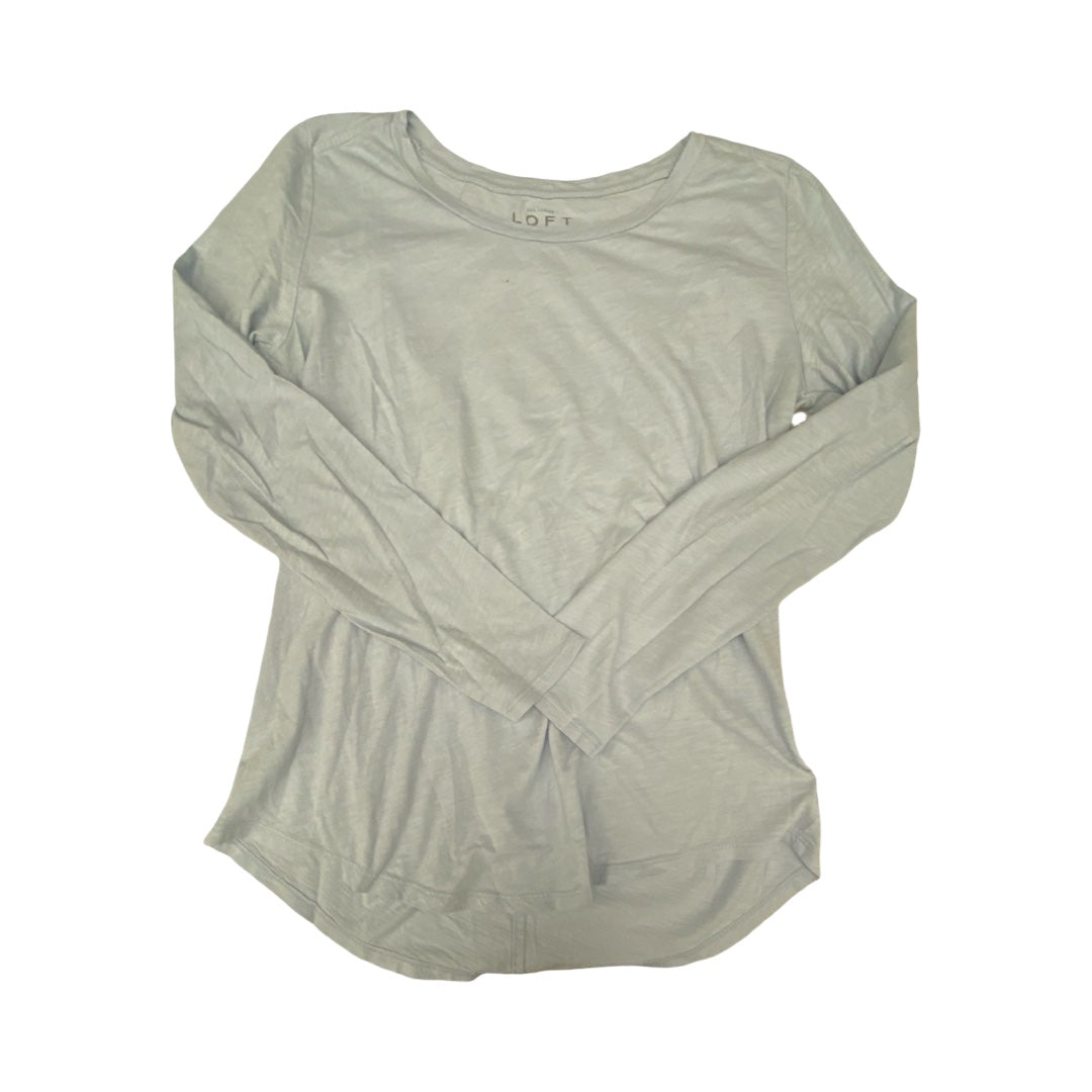 Top 3/4 Sleeve Basic By Loft In Blue, Size:M