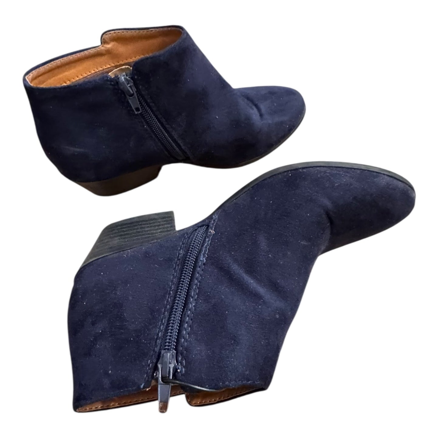 Boots Ankle Flats By Soda In Blue, Size:8