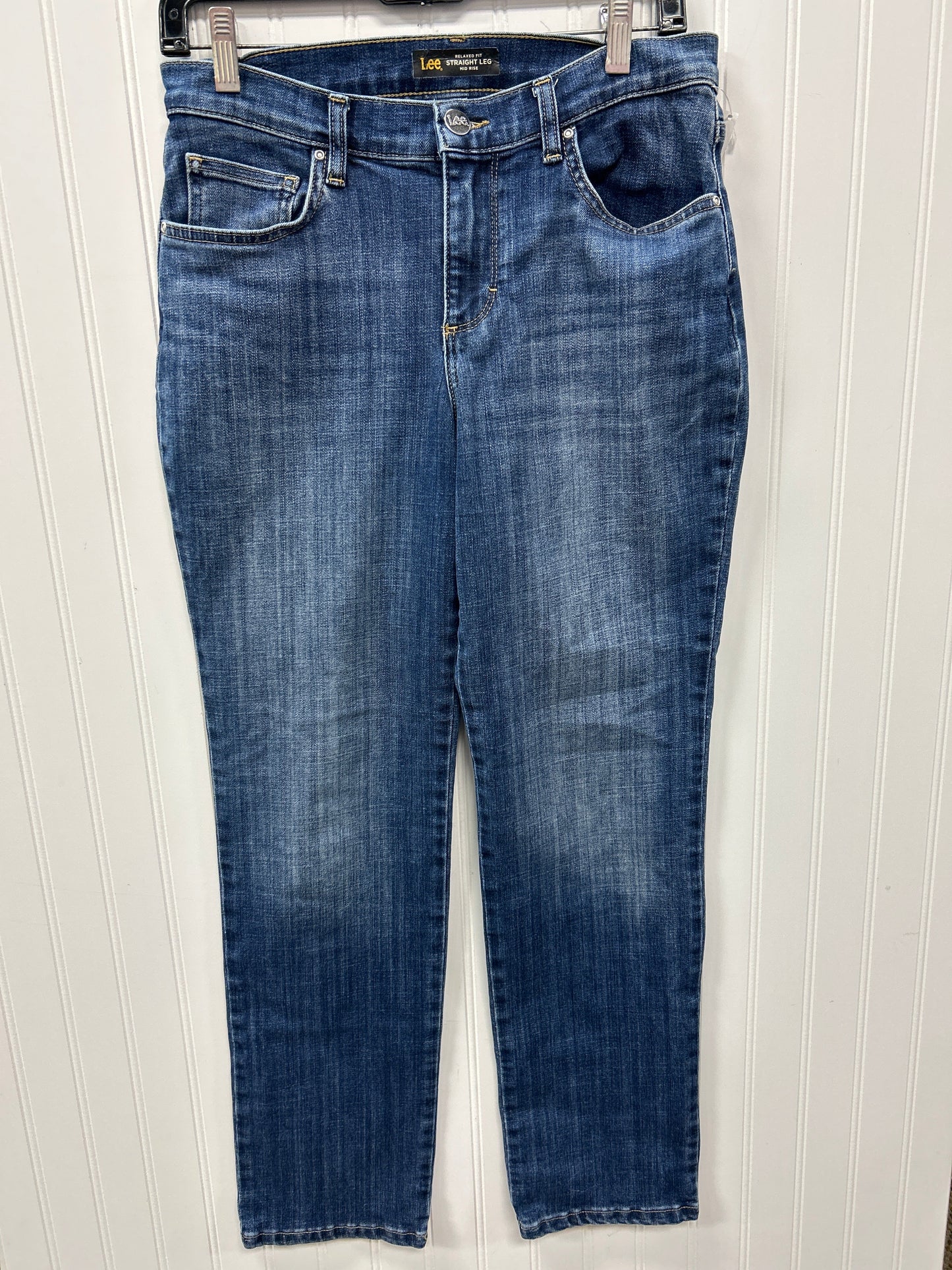 Jeans Straight By Lee In Blue Denim, Size:6