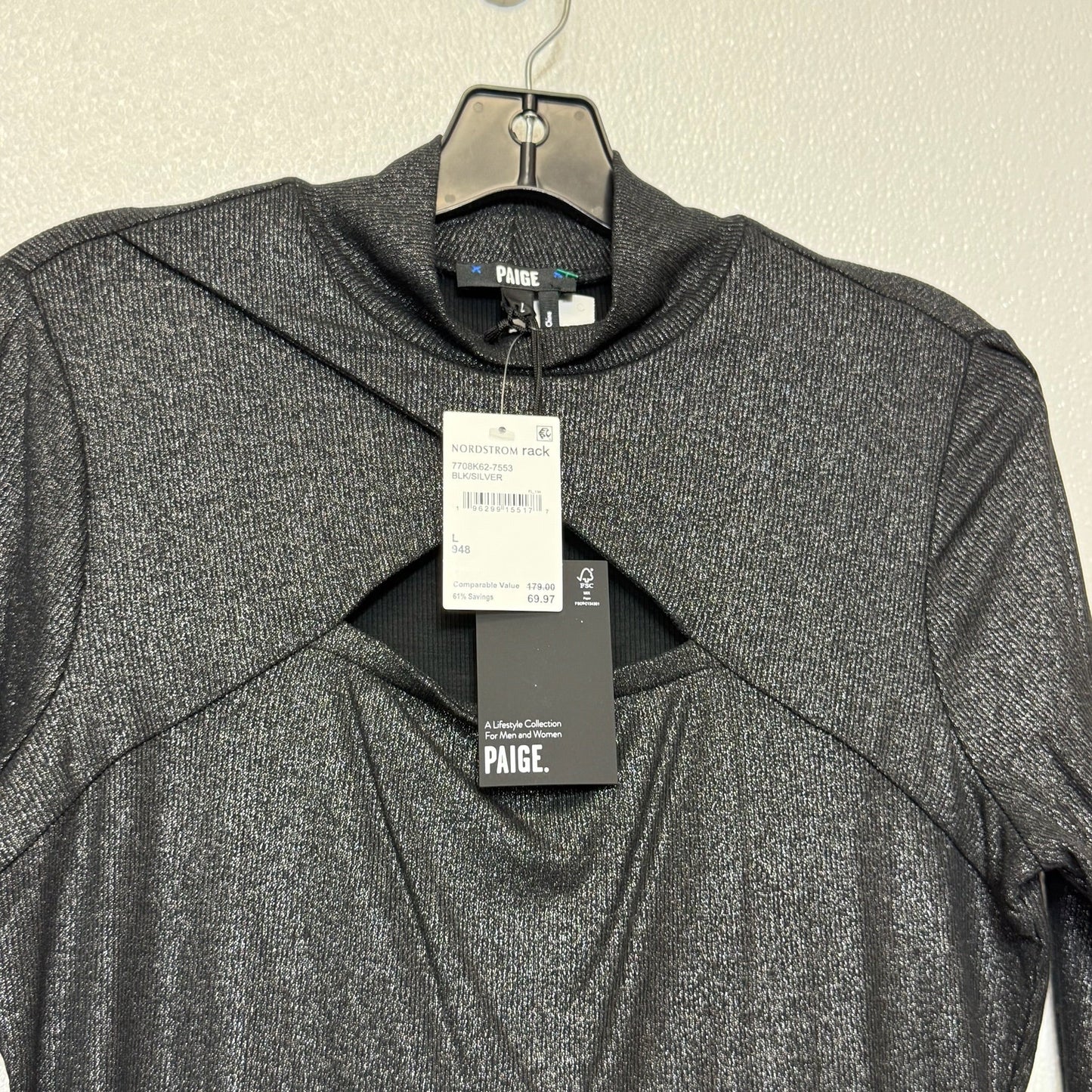 Sweater By Paige In Grey, Size: L