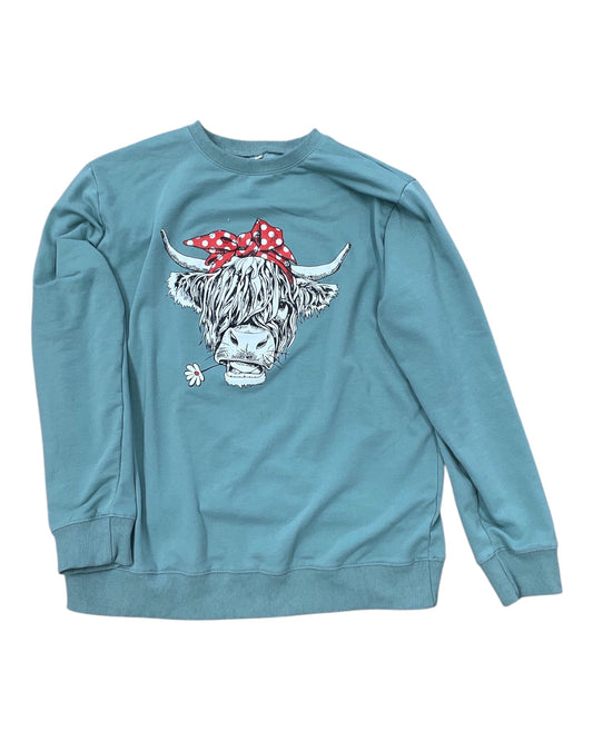 Sweatshirt Crewneck By Clothes Mentor In Green, Size:L