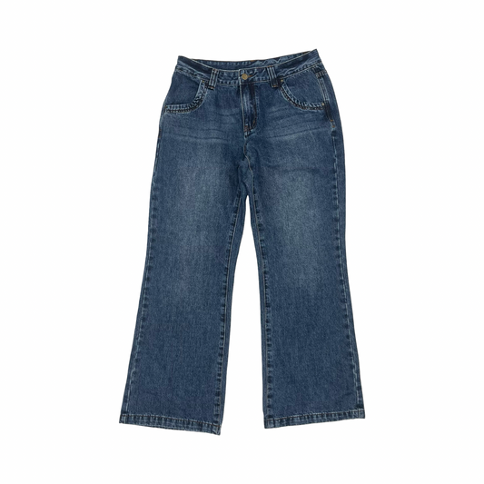 Jeans Wide Leg By Cider In Blue Denim, Size:L