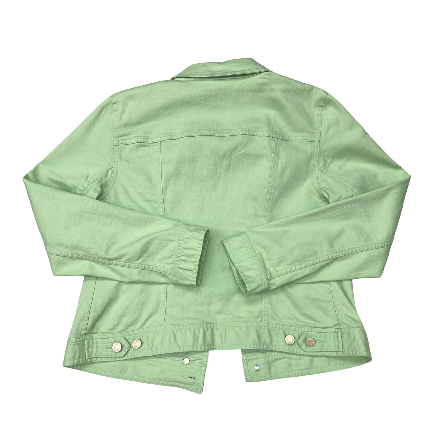 Jacket Denim By Talbots In Green, Size:M