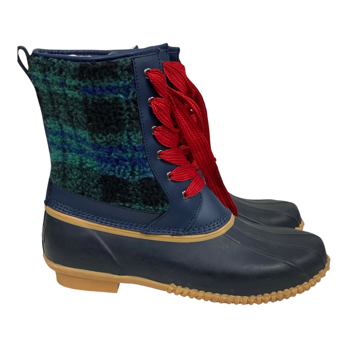 Boots Ankle Flats By Lands End In Blue & Green, Size:11