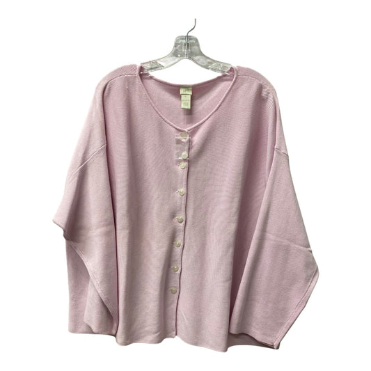 Sweater Cardigan By J. Jill In Pink, Size:Xl
