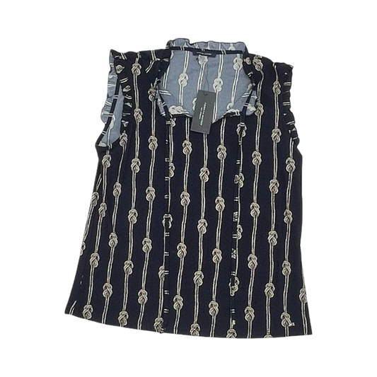 Blouse Sleeveless By Tommy Hilfiger In Blue, Size:M