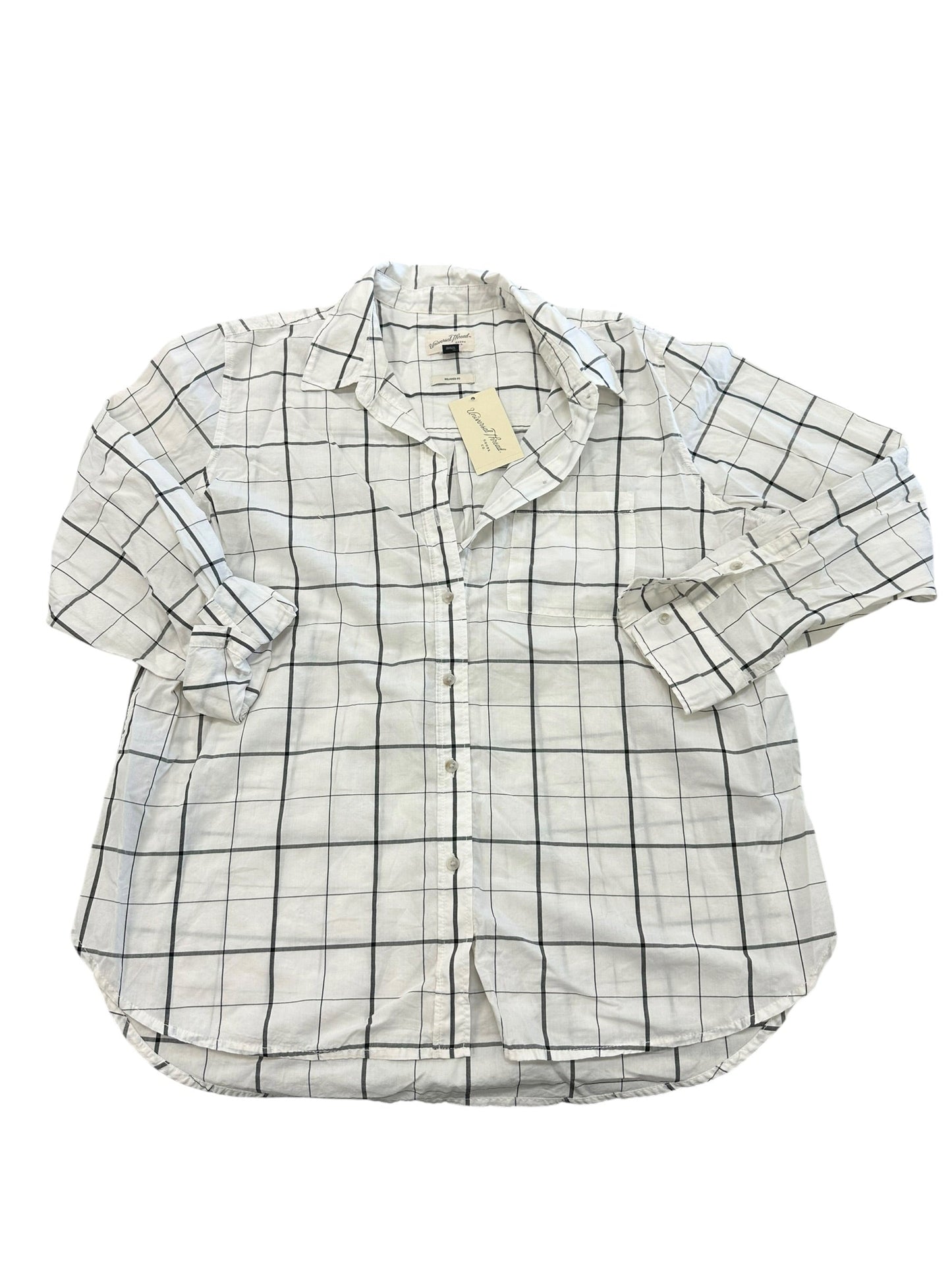 Top Ls By Universal Thread In Black & White, Size:L