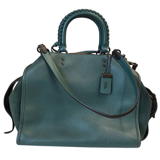 Handbag Designer By Coach In Green, Size:Large