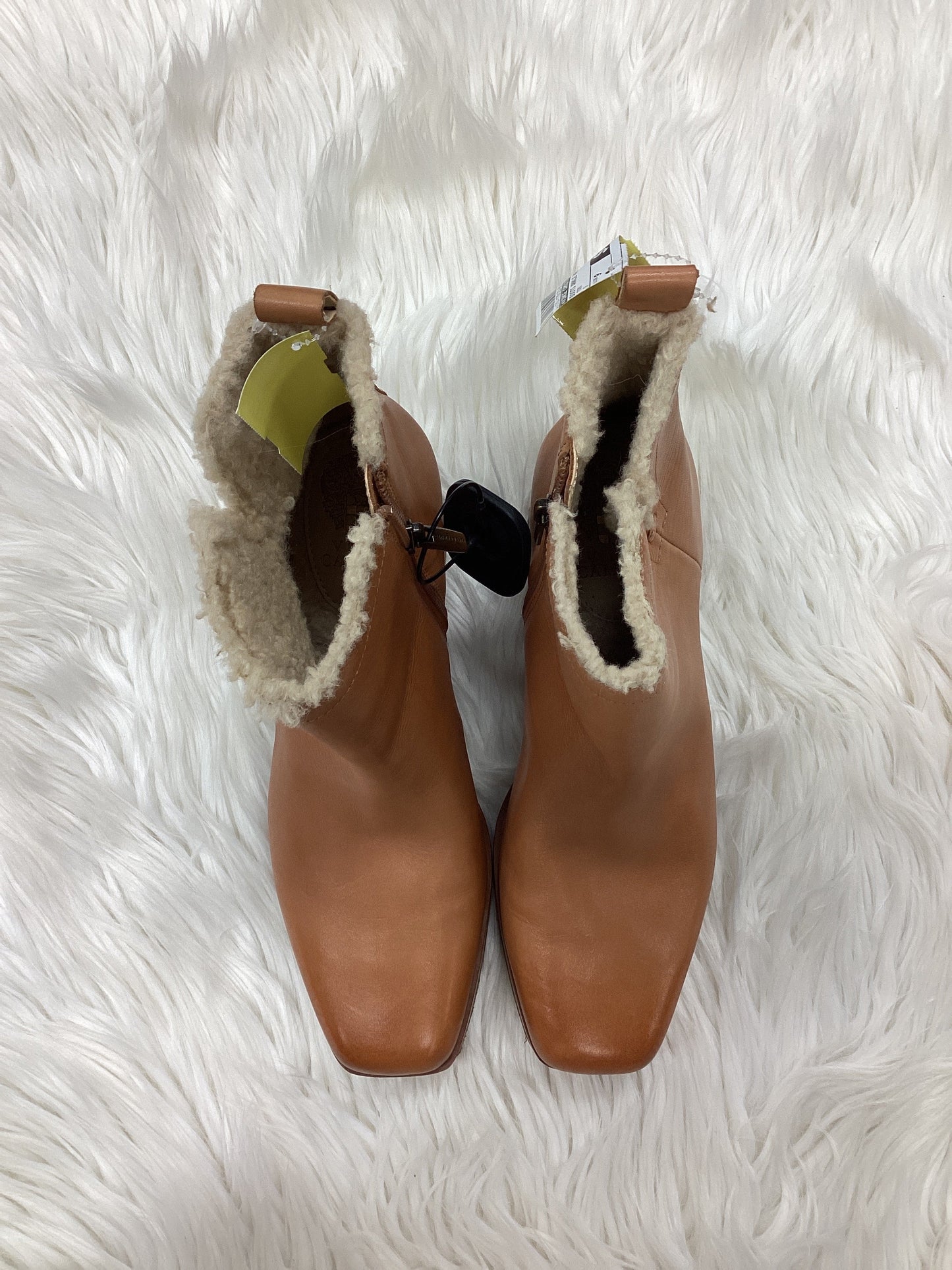 Boots Ankle Heels By Vince Camuto In Tan, Size:9